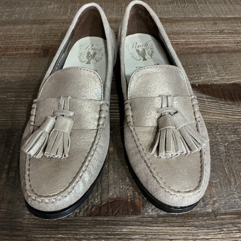 Cole Haan Pinch Grand Metallic Loafers with Tassels